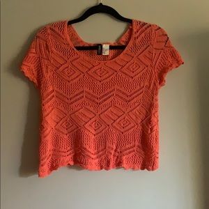 H&M Knitted Orange Small Top